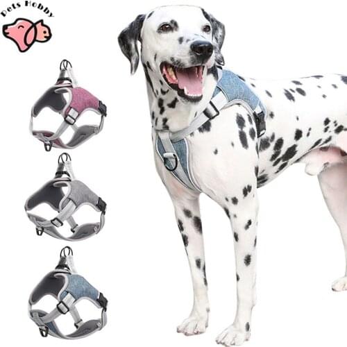Dog Harness For Large Dogs No Pull Reflective Adjustable Pet Harness Vest For Medium Dog Chest Strap Dog Harness Pet Accessories
