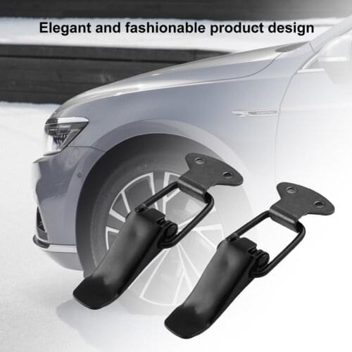 Stable 2Pcs Unique Quick Release Security Hood Lock Kit Wear-resistant Bumper Hatch Standard for Automotive