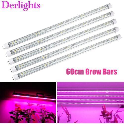5PCS 60cm Led Grow Light Full Spectrum T8 Tube LED Plant Lamp Hydroponic System Indoor Greenhouse Grow Strip Light for Plants