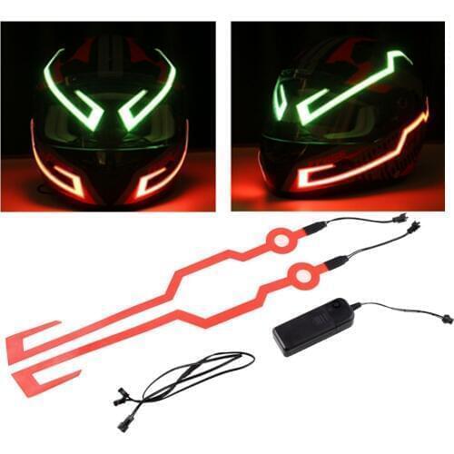 WINTUWAY Motorcycle Helmet Light LED DIY Helmet LED Light Motorbike Safety Reflective Strip Modification