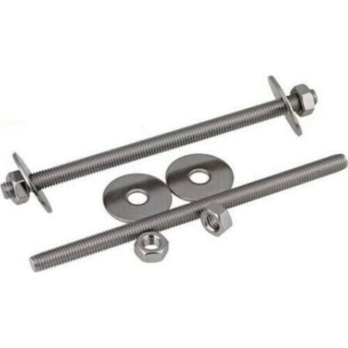 M6M8M10M12 304 stainless steel Extension double-ended screw with flat washer nut