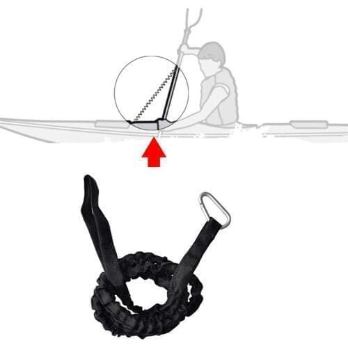 Oxford Cloth Kayak Canoe Paddle Leash Fishing Rod Leash Safety Rope W / Carabiner Rowing Boats Accessories