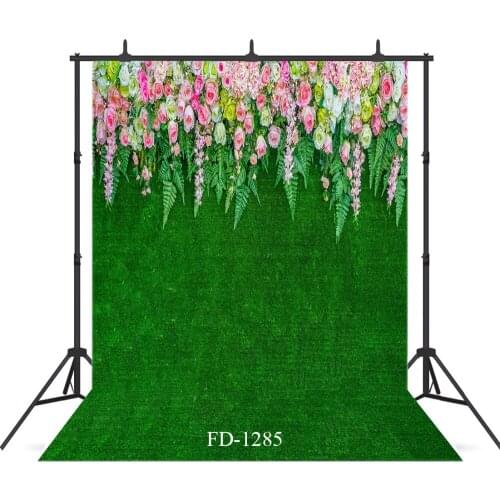 Flower Wall Photography Background Grass Backdrop For Photo Shoot Children Wedding Party Vinyl Cloth Backdrops Photo Studio