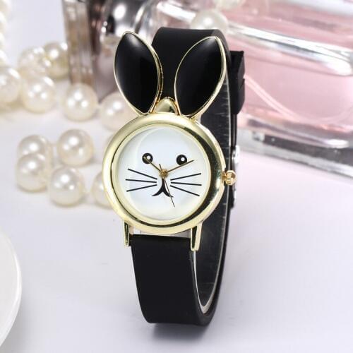 WA150 Lovely Silicone Childrens Watches Creative Cartoon Watches Girls Sport Watch Kids Wristwatches Black Christmas Gifts