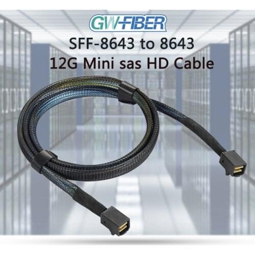 12G Mini sas HD SFF-8643 to 8643 server motherboard backplane connection line Cable Adapter for Computer Hard Disk 0.5/0.7/1M