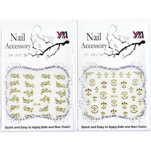 100Sheets Ultrathin 3D Nails Art Sticker Hollow Butterfly korean Wraps Tips Sticker Fingernails Accessories/BB001-30##30designs