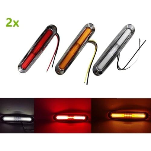 2x truck led light Guide Side Marker lights Clearance tail Lamp 12V 24V external lights Car Trailer Rear Lights caravan lamp