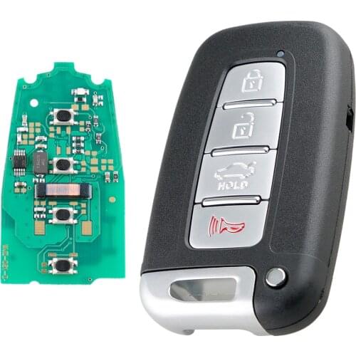 315MHz 4 Buttons Black ABS Car Remote Key Fob Replacement with ID46 /7952 Chip Fit for Hyundai Sonata 2011 / 2012 / 2013 / 2014