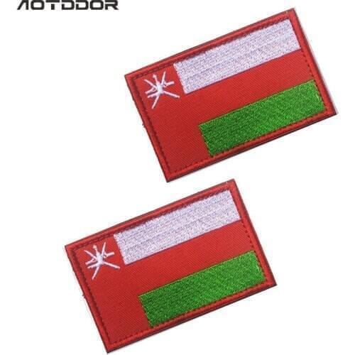 3D Oman Flag Patches Stripes Tactical Military Army Badge Asian country Oman Nation Flag embroidery Patch