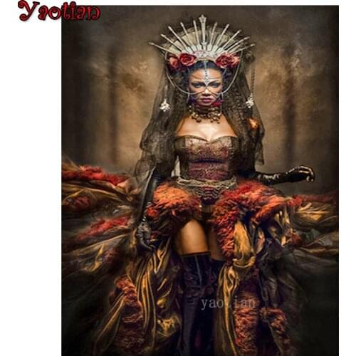 5D Diamond Painting Sexy Witch Dark Art Pictures Rhinestone DIY Diamond Embroidery Mosaic Nordic Style Full Drill Square Decor