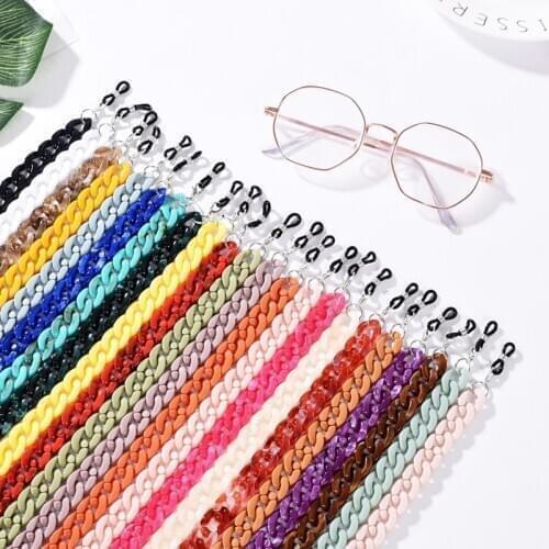 Acrylic Face Mask Chain Women Men Wide Sunglasses Chain Anti-slip Reading Glasses Lanyards Eyeglasses Accessories Mask Necklace