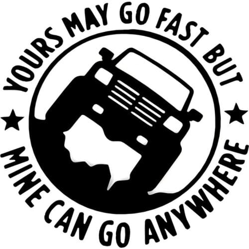 Car Stickers Decor Motorcycle Decals 4X4 YOURS MAY GO FAST Vinyl Decorative Accessories Waterproof PVC,15cmx15cm