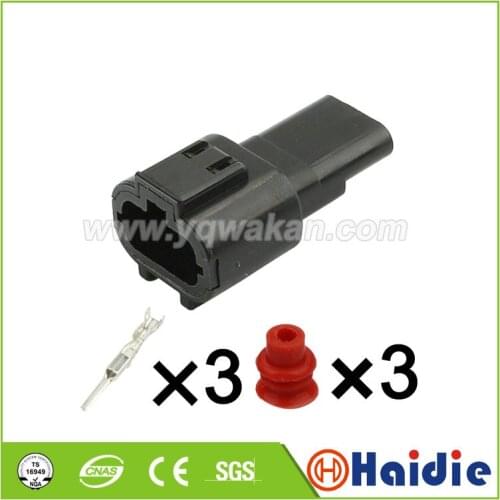 Free shipping 5sets 3pin auto male of PB015-03320 PB015-03850 wiring harness waterproof electric replacement connector