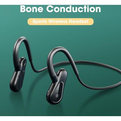 KINGSTAR Bone Conduction Earphone Wireless Bluetooth Headphones Sports Waterproof Running Headset with Stereo Microphone