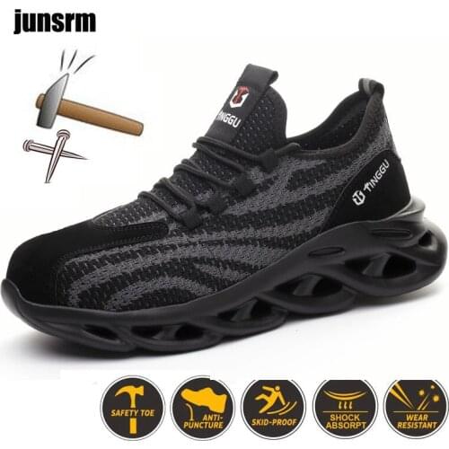 Safety shoes, light and breathable EVA soles, anti-smashing, anti-piercing, steel-toed shoes, sports work shoes
