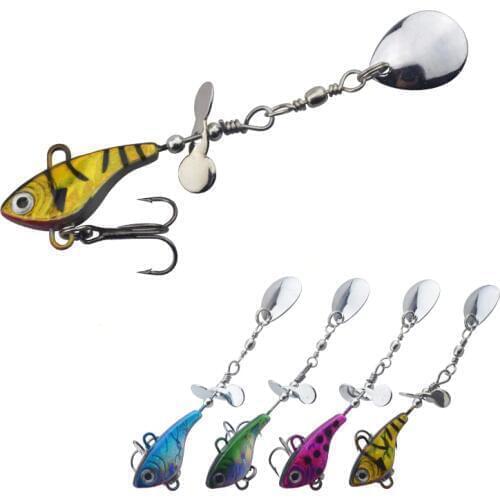 WDAIREN 1Pcs Metal Spinner Fishing Bait Spoon 11.5g Fishing lure Silver/Gold Color Retail Box Catfish Bass Lures 360 Rotation