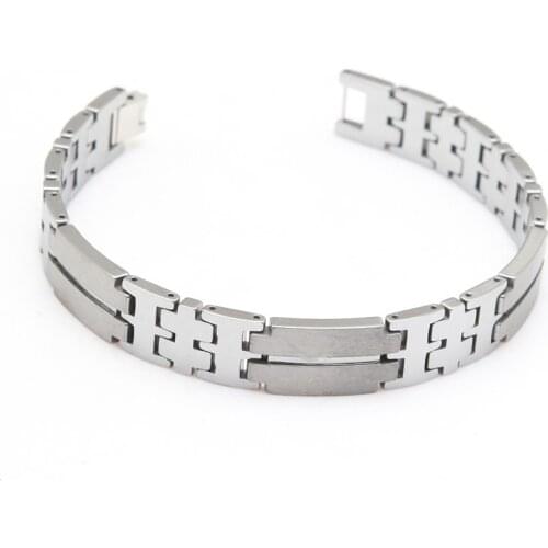 Mans Bracelet Tungsten steel Bracelet Cool Silver Color Bracelet Length 21.5cm Width 1.2cm Thickness 3mm Weight 86g