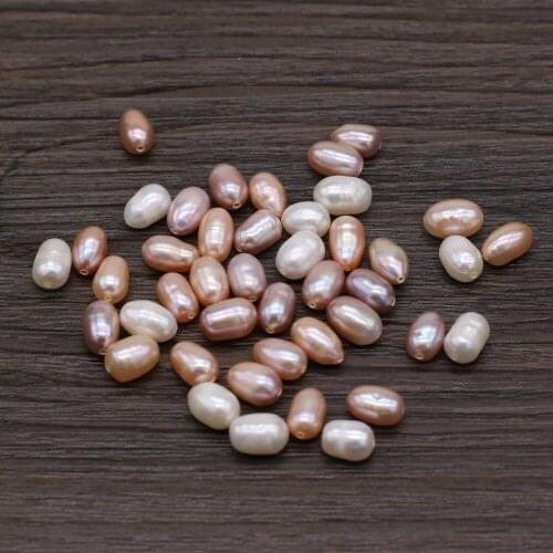 Wholesale Charm Rice Shape Pearl Loose Beads Natural Freshwater Pearls for Jewelry Making DIY Necklace Bracelet Accessories 20pc