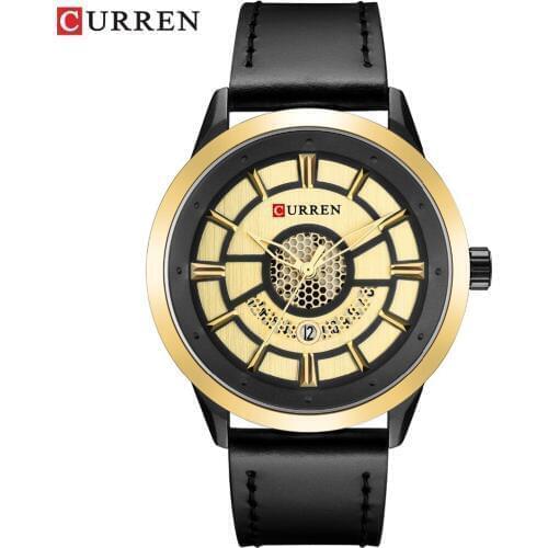 CURREN Mens Watches Fashion Analog Quartz Casual Business Leather Wristwatch Male Clock Simple Classic Mens Watch erkek saati