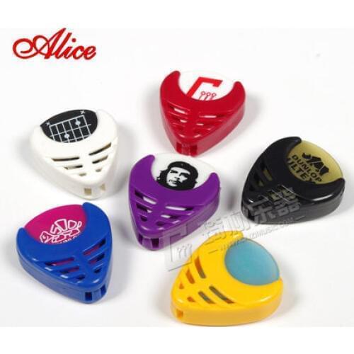 Alice A010B Heart Shape Guitar Pick Holder Case Storage Box Self Stick plectrum mediator