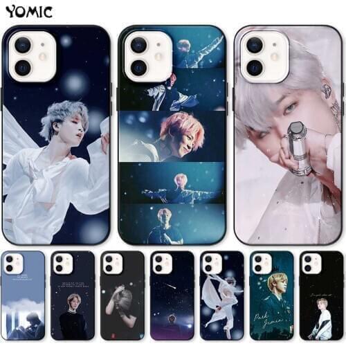 Park Jimin K Pop Black Case for iPhone 12 Mini 11 Pro XR XS Max X 7 8 Plus 5 5S SE Soft Phone Cover TPU Shell Funda Capa