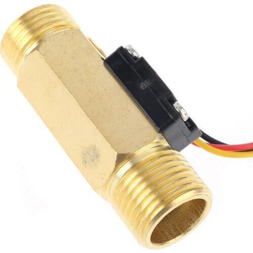 Digital Lcd Display Water Flow Sensor Meter Flowmeter Rotameter Temperature 4XFD