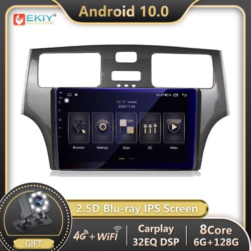 EKIY 6+128G DIPS Blu-ray IPS Autoradio Android 10 For Lexus ES250 ES300 ES330 Car Radio Multimedia Video Player Navigator GPS BT