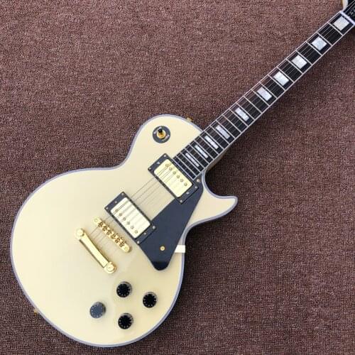 Hot sale High quality Electric guitar,Off-white color,Gold hardware,Free shipping