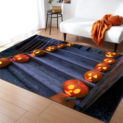 Halloween Happy Pumpkin Pattern Carpets Living Room Decoration Bedroom Bedside Sofa Tatami Floor Mats Floor Hallway Balcony Rugs