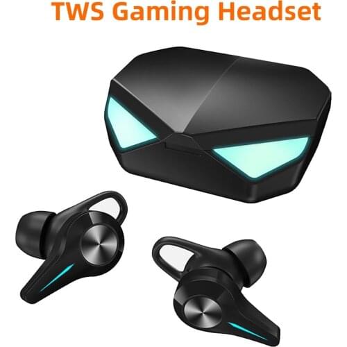 TWS Gaming Earphones Wireless Bluetooth 5.0 Sport Earbuds Intelligent CVC Noise Cancelling Gaming Headsets Gamer with Microphone