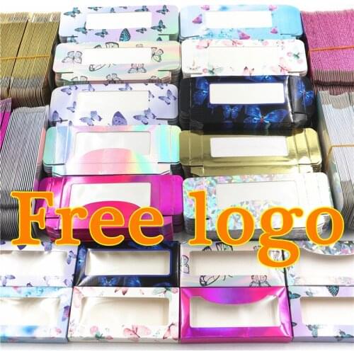 Eyelash Packaging Box Wholesale 100 Pcs 3D Mink Lashes Bulk Empty Box 25mm Mink Eyelashes Cases False Eyelashes Paper Box