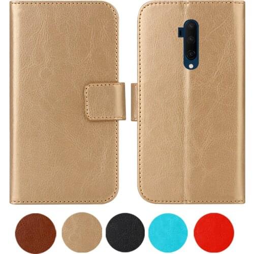 Leather Case For OnePlus 7T Pro 6.67" Flip Cover Wallet Coque OnePlus 7T Pro Phone Cases Fundas Etui Bags Retro Magnetic Fashion