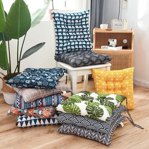Square Shape Printing Seat Cushion Pilow Silk Cotton Filling Tatami Cushion Mat For Car Office Sofa Bed Home Decor