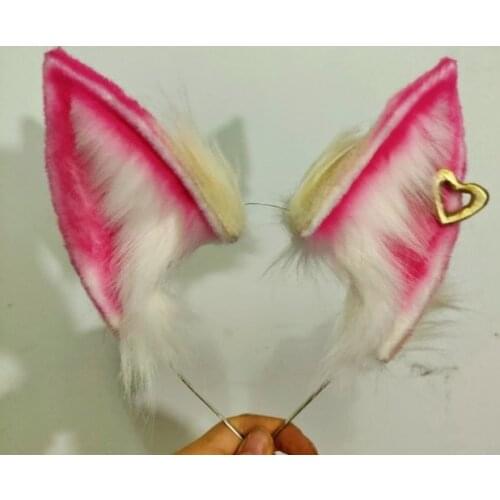 2021 The Hot Game KDA Ari Ears Star Guardian Ari COS Fox Ears Headdress Free Shipping