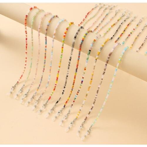 ORZTOON Fashion Boho Colorful Crystal Beads Eyeglass Neck Chain Necklace For Women Simple Sunglasses Necklaces Female Jewelry