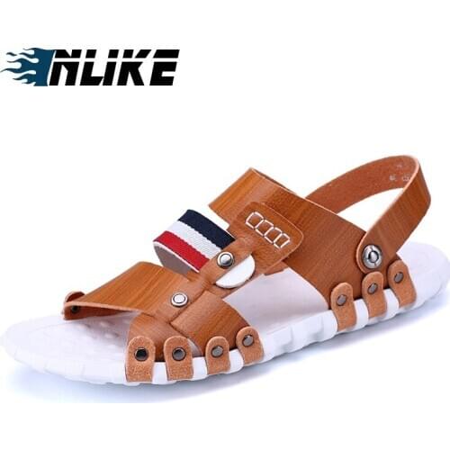 New Men Sandals High Quality Men Leather Sandals Summer Beach Men Sandals