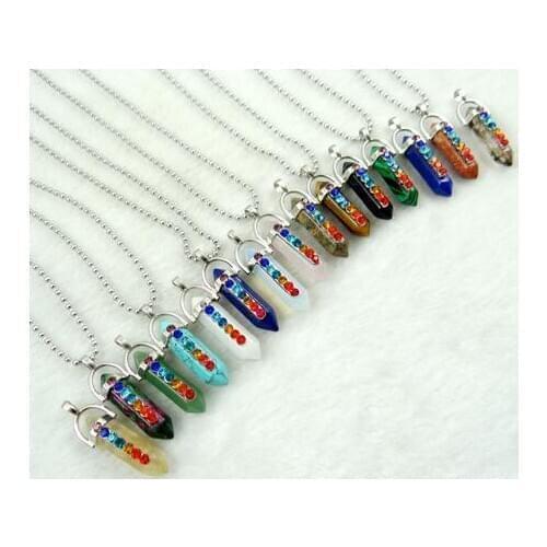 Natural stone tiger eye Quartz crystal aventurine Opal Turquoises Pendants for diy Jewelry making necklaces Accessories1pcs