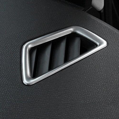 Stainless Steel Car Front Air Conditioner Outlet Decoration Cover Car Styling Fit For 2017 Peugeot 5008 3008 GT Accessories