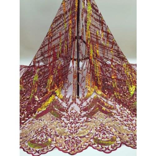 Nigerian Lace Fabric High Quality Lace With sequins SYJ-3686816 African Lace Fabric French Lace For Dress