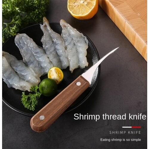 Stainless Steel Peeling Shrimp Lobster Knifes Shrimp Line Knife Practical Seafood Tools Portable Kitchen Supplies