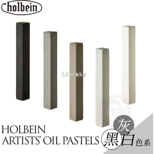 Holbein Artists Oli Pastels ,Black and White Series ,Soft Texture, Smooth, Good Ductility and Light Resistance,Art Supplies