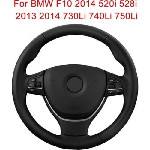 Customize Car Steering Wheel Cover For BMW F10 2014 520i 528i 2013 2014 730Li 740Li 750Li Leather Braid For Steering Wheel