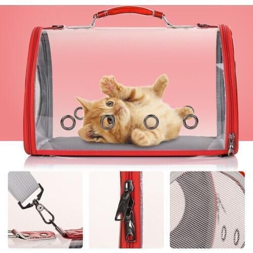 Portable Cat Bag Shoulder Dog Carrying Transparent Travel Space Capsule Hiking Supplies Transport Pet Lady Products Puppy Bag