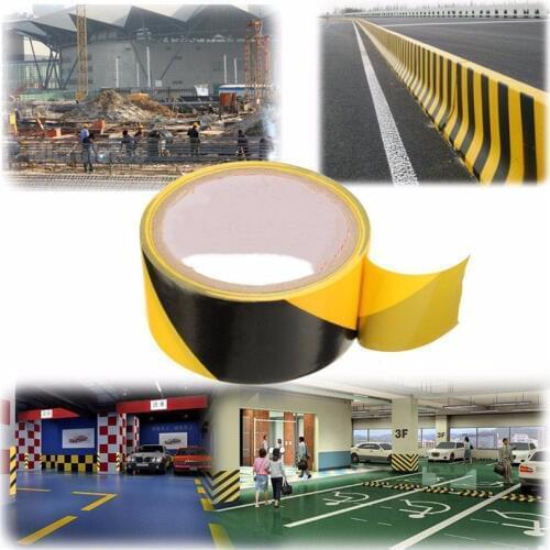 Durable Quality 45mm Black and Yellow Self Adhesive Hazard Warning Safety Tape Marking Safety Soft PVC Tape