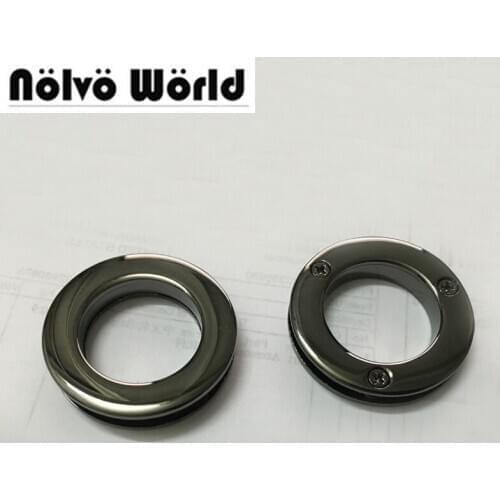 10pcs 6 colors inner 2cm grommet gunmetal grommets with 3 screws metal used bags hardware accessory round rivet eyelets