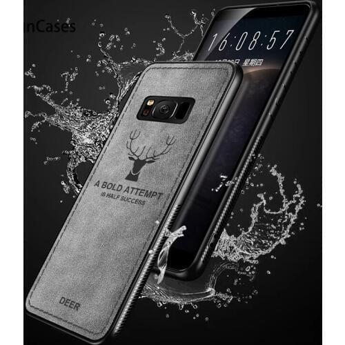 Luxury Cloth Deer Airbag Cases For Samsung Galaxy S10E S10 S8 S9 Plus J5 J3 J7 2017 A6 Plus J4 J6 A7 2018 Note 9 8 Cover Coque