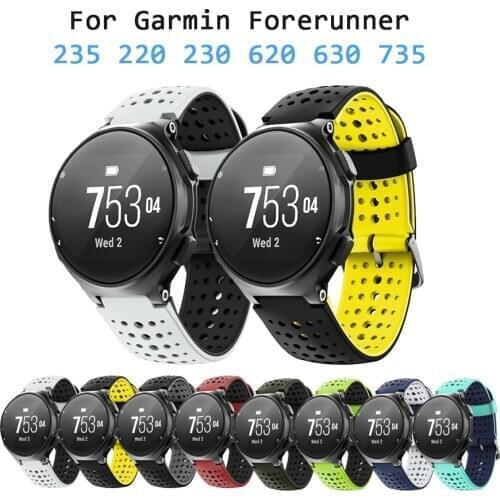 Silicone Strap For Garmin Forerunner Forerunner 220/230/235/620/630/735XT/235Lite Band Bracelet For Garmin 235 Replacement Strap
