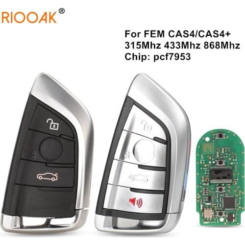 Smart 3/4 Buttons 315/433/868MHZ pcf7953P Chip Remote Key Keyless Entry Fob for BMW F FEM CAS4 5 7 Series X5 X6 2014