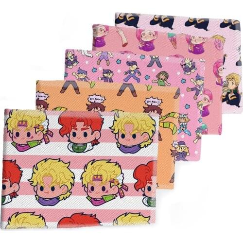 Fabric Cartoon JoJo Character Printed Polyester Cotton Twill Fabric Patchwor Printed 50*145CM
