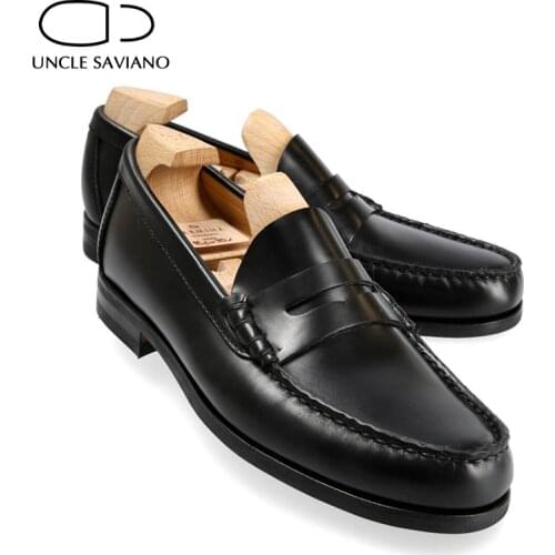 Uncle Saviano Loafers Fashion Style Man Shoe Original Party Designer High Quality Genuine Leather Casual Business Shoes for Men